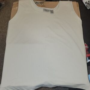 Chico's Cream Short Sleeve TankTop